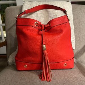 Milly Red Shoulder Bag with Tassel